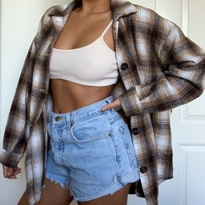 Brown flannel top